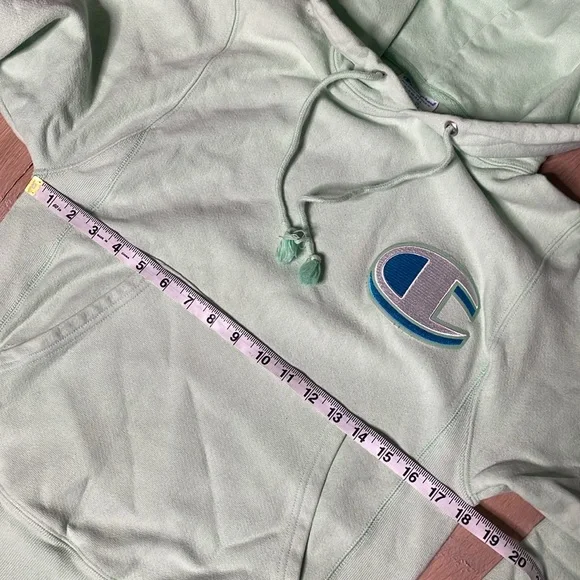 Champion Reverse-Weave Mint Green Hoodie. XS. Good condition! See‎ photos - Picture 2 of 7